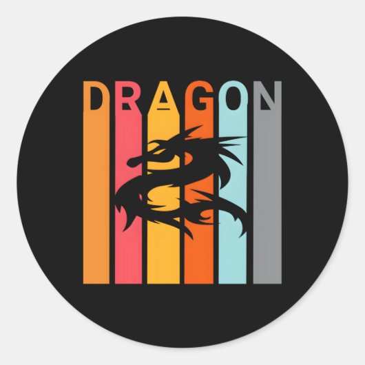 Draak op je ronde sticker (Voorkant)