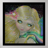 Draak op mijn Poster Fantasy Dragon Fairy (Voorkant)