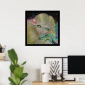 Draak op mijn schouder Fantasy Draak Fee Poster (Thuiskantoor)