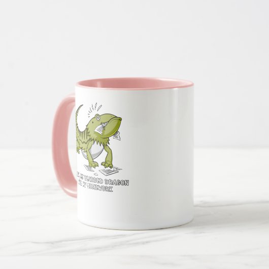 Draak op mijn thuiswerk mok (Voorkant links)