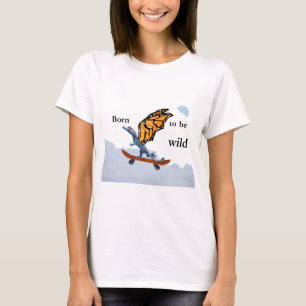 Draak op skateboard t-shirt