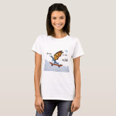 Draak op skateboard t-shirt (Voorkant volledig)