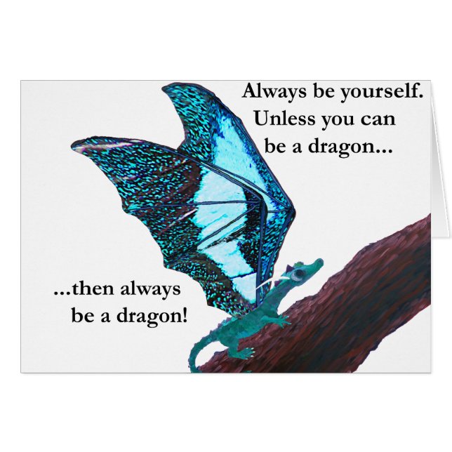 Draak op vertakking (Voorkant Horizontaal)