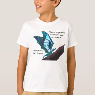 Draak op vertakking t-shirt