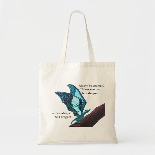 Draak op vertakking tote bag (Voorkant)