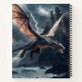 Draak over het kasteel. notitieboek (Achterkant)