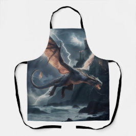 Draak over het kasteel. schort