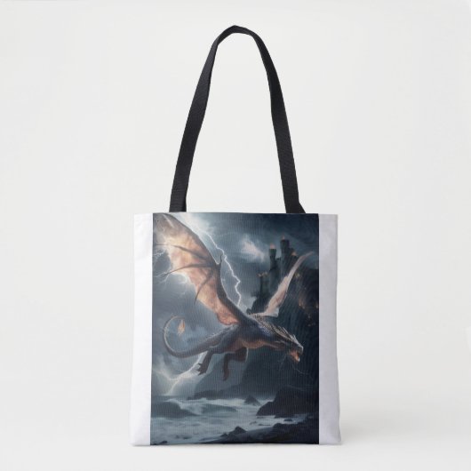 Draak over het kasteel. tote bag (Voorkant)