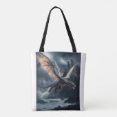 Draak over het kasteel. tote bag (Achterkant)