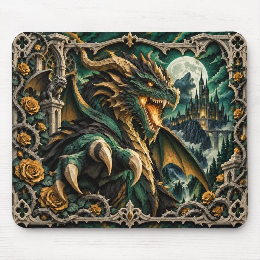 Draak, Paper Cut Monster Muismat (Voorkant)