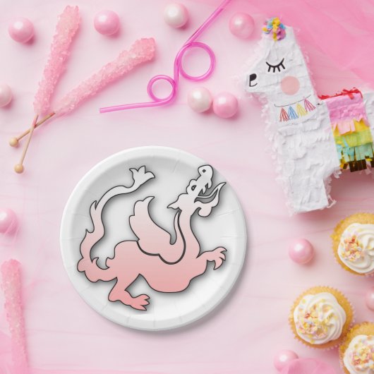 draak papieren bordje (Feest)