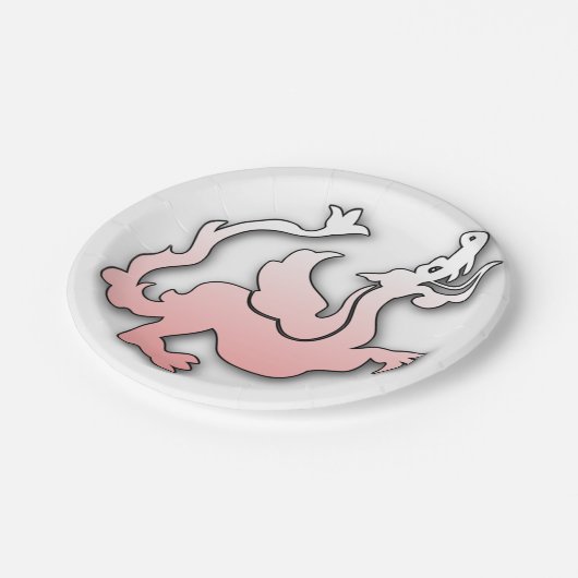 draak papieren bordje (Gekanteld)