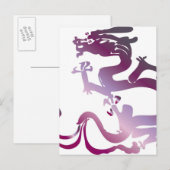 Draak patroon 19 briefkaart (Voorkant / Achterkant)
