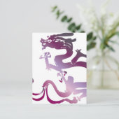 Draak patroon 19 briefkaart (Staand voorkant)