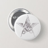 Draak Pentagram Ronde Button 5,7 Cm (Voorkant /achterkant)