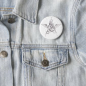 Draak Pentagram Ronde Button 5,7 Cm (In situ)