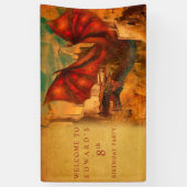 Draak Persoonlijke Verjaardagsfeest Banner (Verticaal)