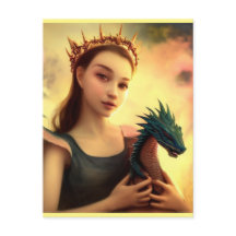 Draak prinses met jonge draak