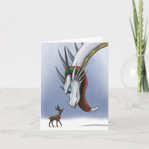 Draak & Rendier Notecard Feestdagen Kaart