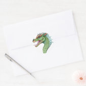 draak ronde sticker (Envelop)
