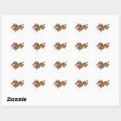 draak ronde sticker (Vel)