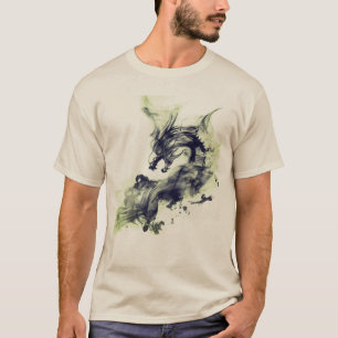 Draak Rook Groen Vuur T-shirt