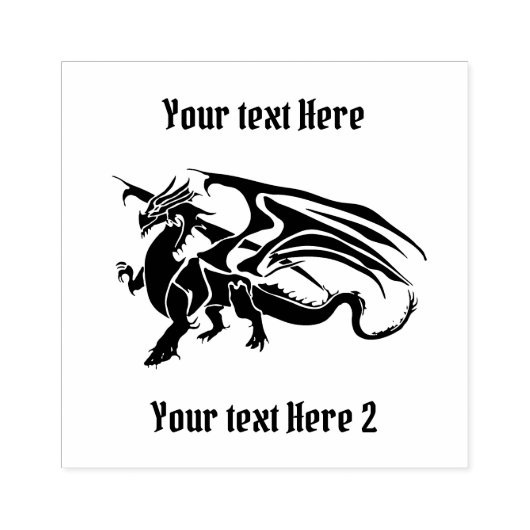  draak rubberstempel (Afrduk)