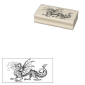  draak rubberstempel (Gestempeld)