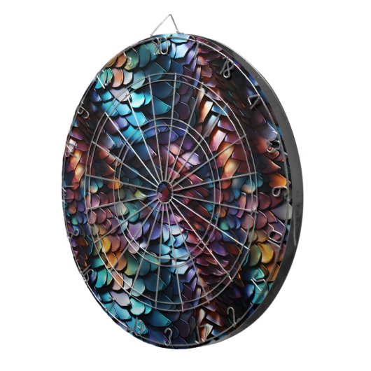 Draak schaalt Dartboard Dartbord (Voorkant Rechts)