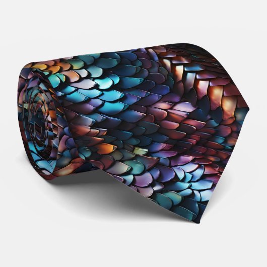 Draak Schaalt Ketting Stropdas (Opgerold)