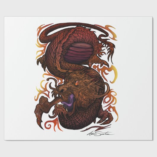 Draak (Signature Design) Cadeaupapier (Vlak)