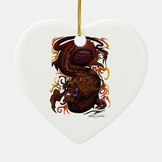 Draak (Signature Design) Keramisch Ornament (Achterkant)