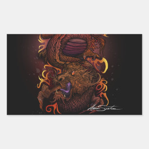 Draak (Signature Design) Rechthoekige Sticker