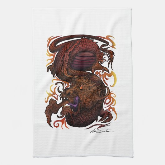 Draak (Signature Design) Theedoek (Verticaal)