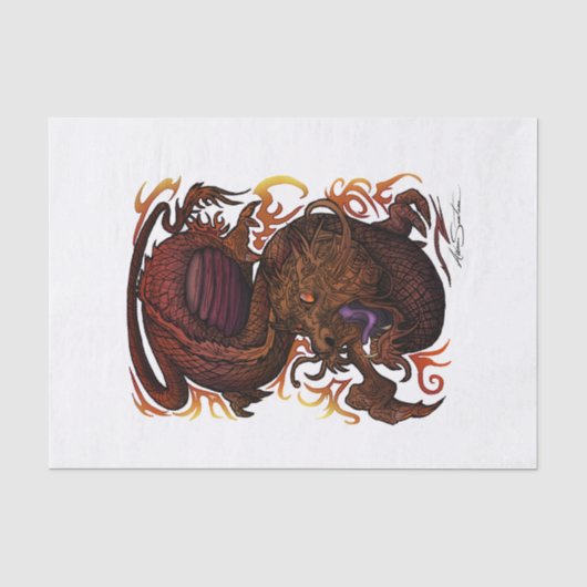 Draak (Signature Design) Tissuepapier (Voorkant)