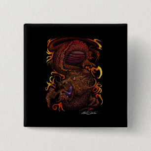 Draak (Signature Design) Vierkante Button 5,1 Cm