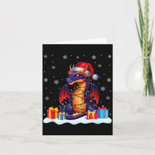 Draak Sinterklaas Hoed Kerstboom Licht Xmas Pyjama Kaart