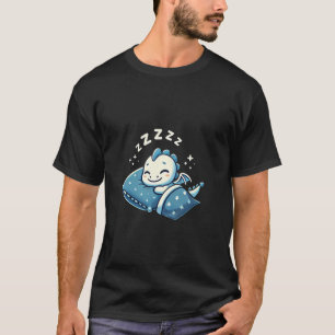 Draak slaapt 's nachts in bed t-shirt
