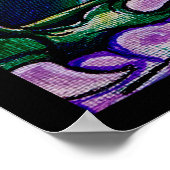 draak sluit (vierkant) poster (Hoek)