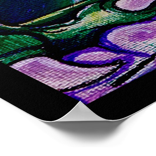 draak sluit (vierkant) poster (Hoek)