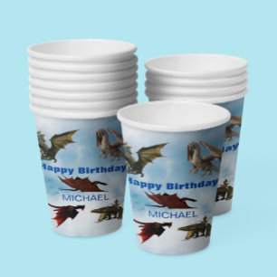 Draak Soorten Leuk Fantasie Persoonlijke Verjaarda Papieren Bekers