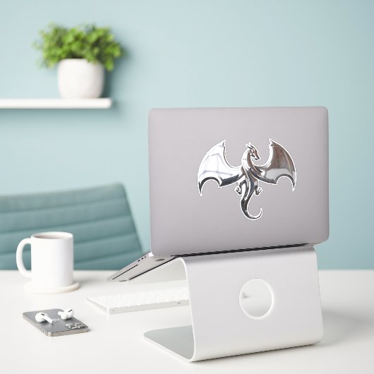 Draak Sticker (Laptop op bureau)