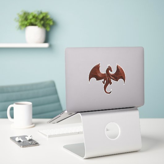 Draak Sticker (Laptop op bureau)