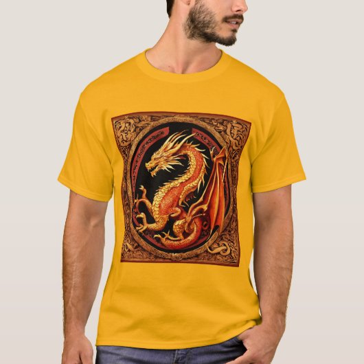 Draak symboliseert Mannen T-shirt (Voorkant)