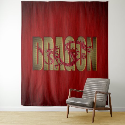 draak - tapestry wandkleed (In situ)