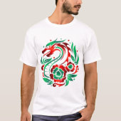 Draak te midden van bloesems t-shirt (Voorkant)