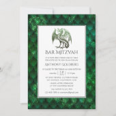 Draak thema Bar Mitzvah Kaart (Voorkant)