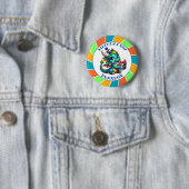 Draak Thema Verjaardagsjongen Ronde Button 5,7 Cm (In situ)