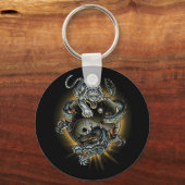 draak/tijger/koppelende yang sleutelhanger (Voorkant)