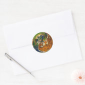DRAAK TIJGER RONDE STICKER (Envelop)